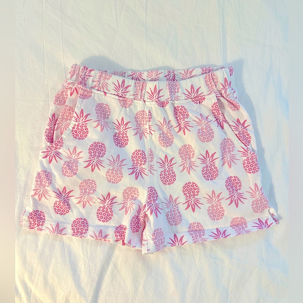 Little English - Pink Pineapple Cotton Shorts, Girls 4T
